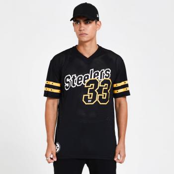 Pittsburgh Steelers Stripe Sleeve Oversized T-Shirt - aus Netzstoff in schwarz