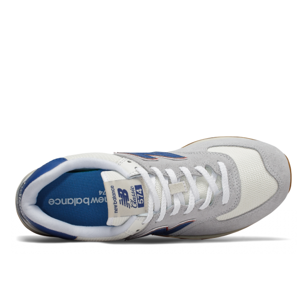 ML574ERH, Herren Sneaker, New Balance,  Light Aluminium with _classic blue